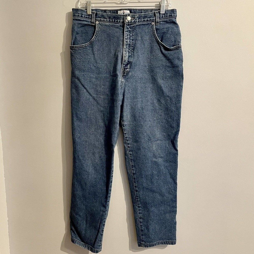 Vintage French Dressing Size 16 High Rise Jeans Blue Denim Tapered Leg 8…